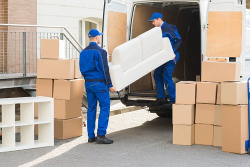 Local removals team helping a Millhill house move