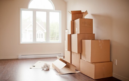 Removal van and moving team supporting a house move in Millhill