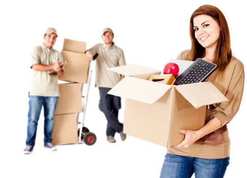 Organised moving boxes and furniture during a Millhill relocation