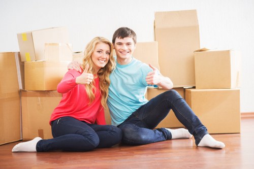 Packed moving truck ready for collection in Millhill