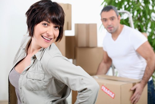 Commercial relocation with office equipment and desks